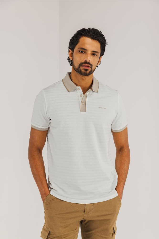 JERSEY POLO MET STRUCTUURPATROON 481 15901 1116